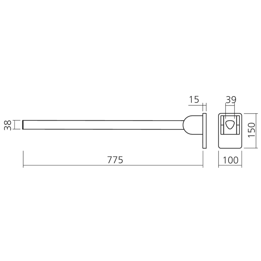 Barre d'appui relevable