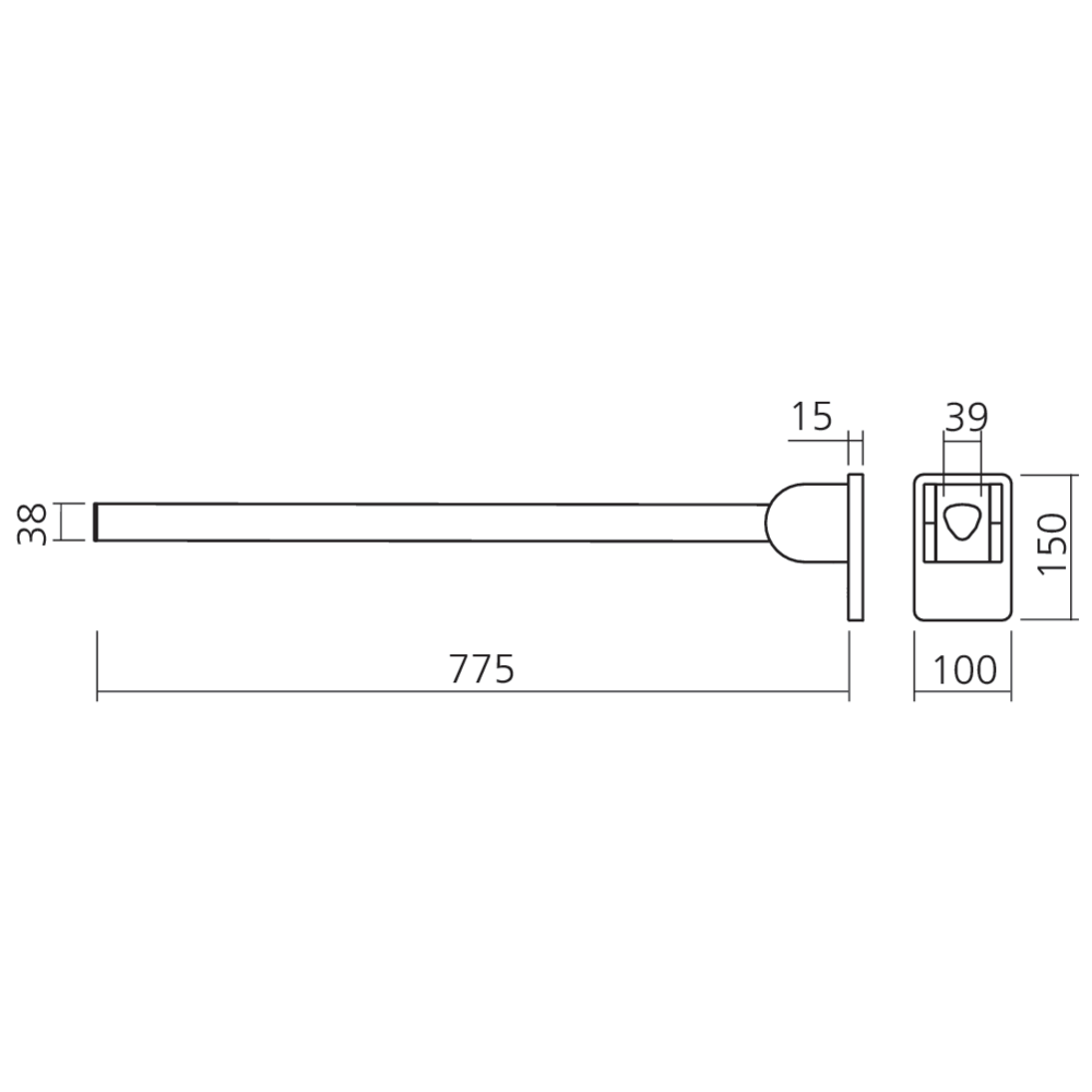 Barre d'appui relevable