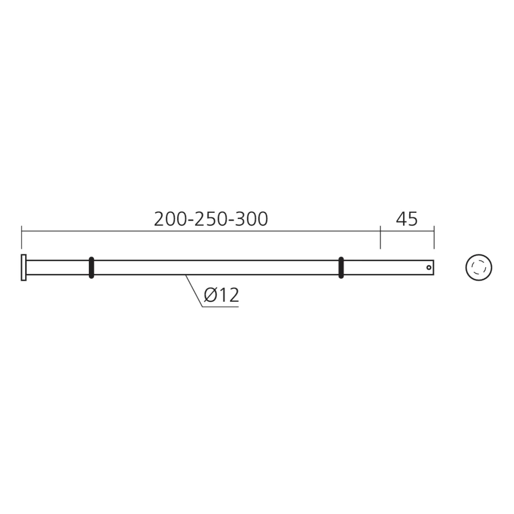 Support droit avec arrêt