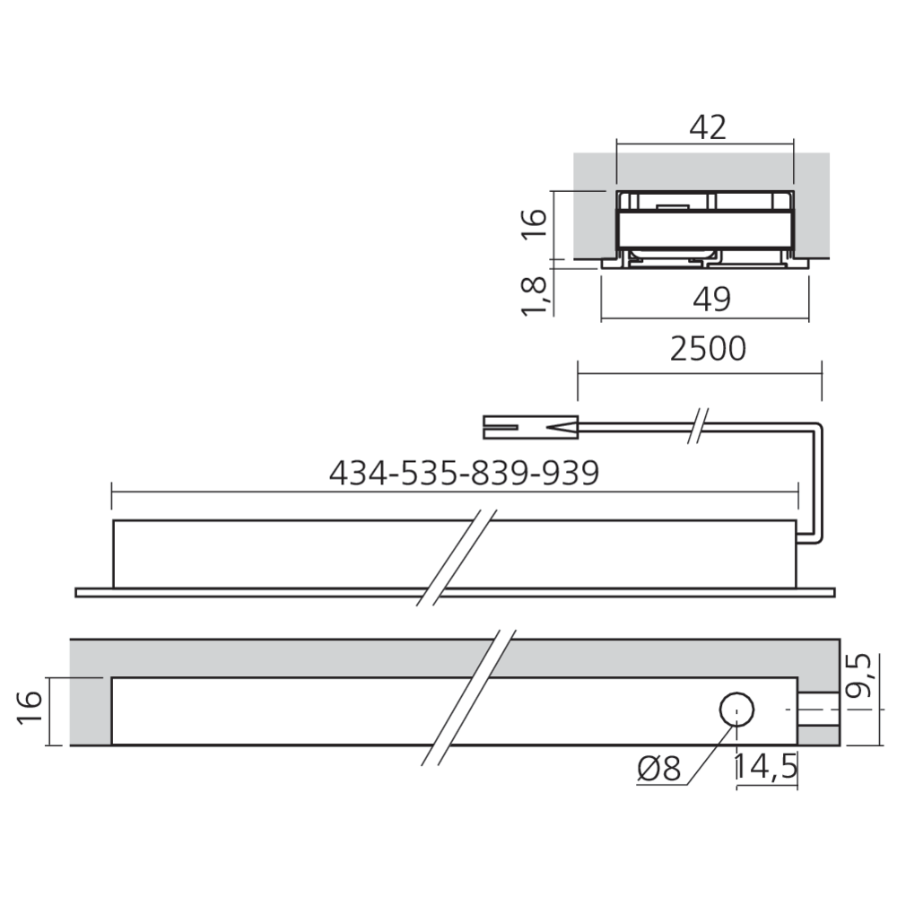 Luminaire LED 230 V encastré