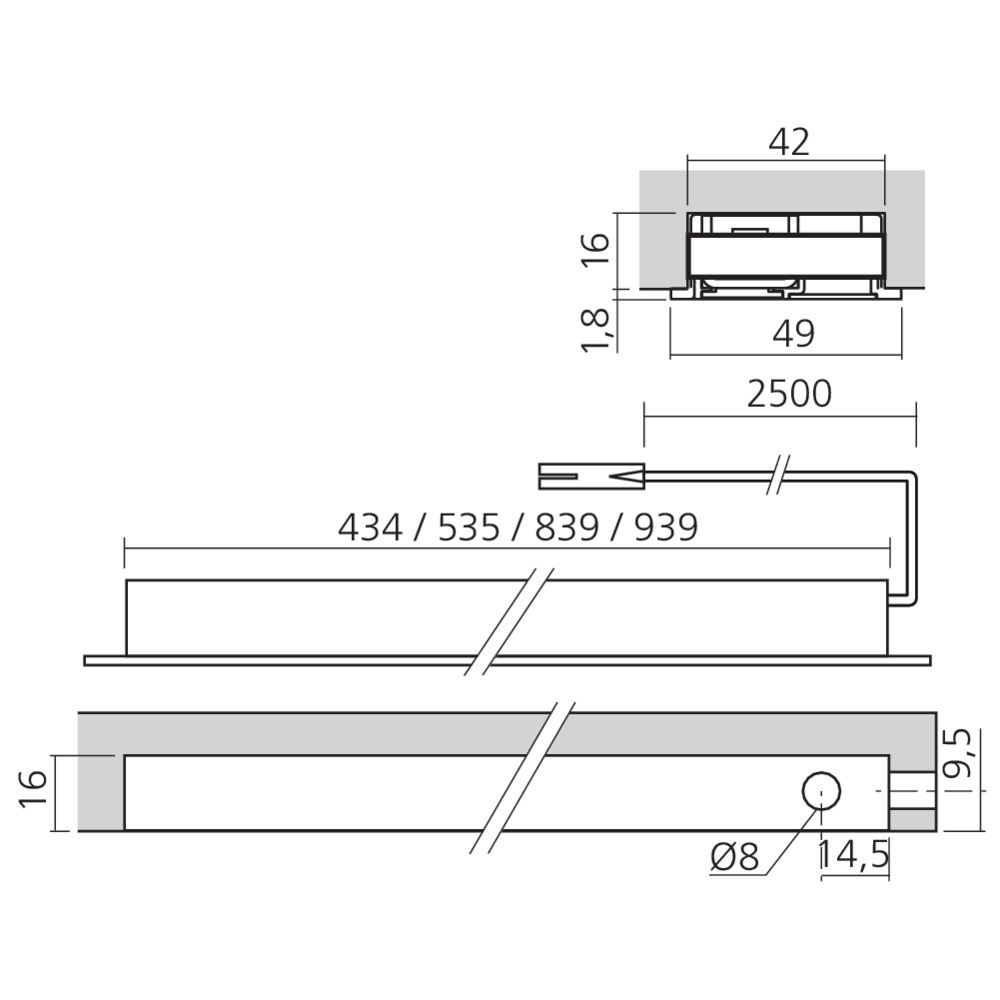 Luminaire LED 230 V encastré