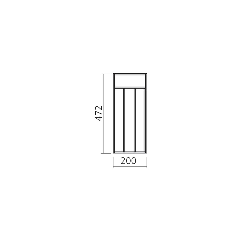 Rangement hêtre 3 rouleaux