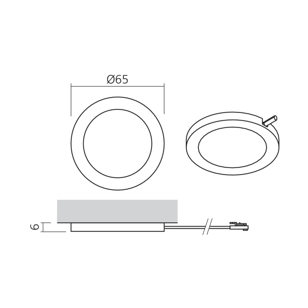Spot LED rond en applique 12 V