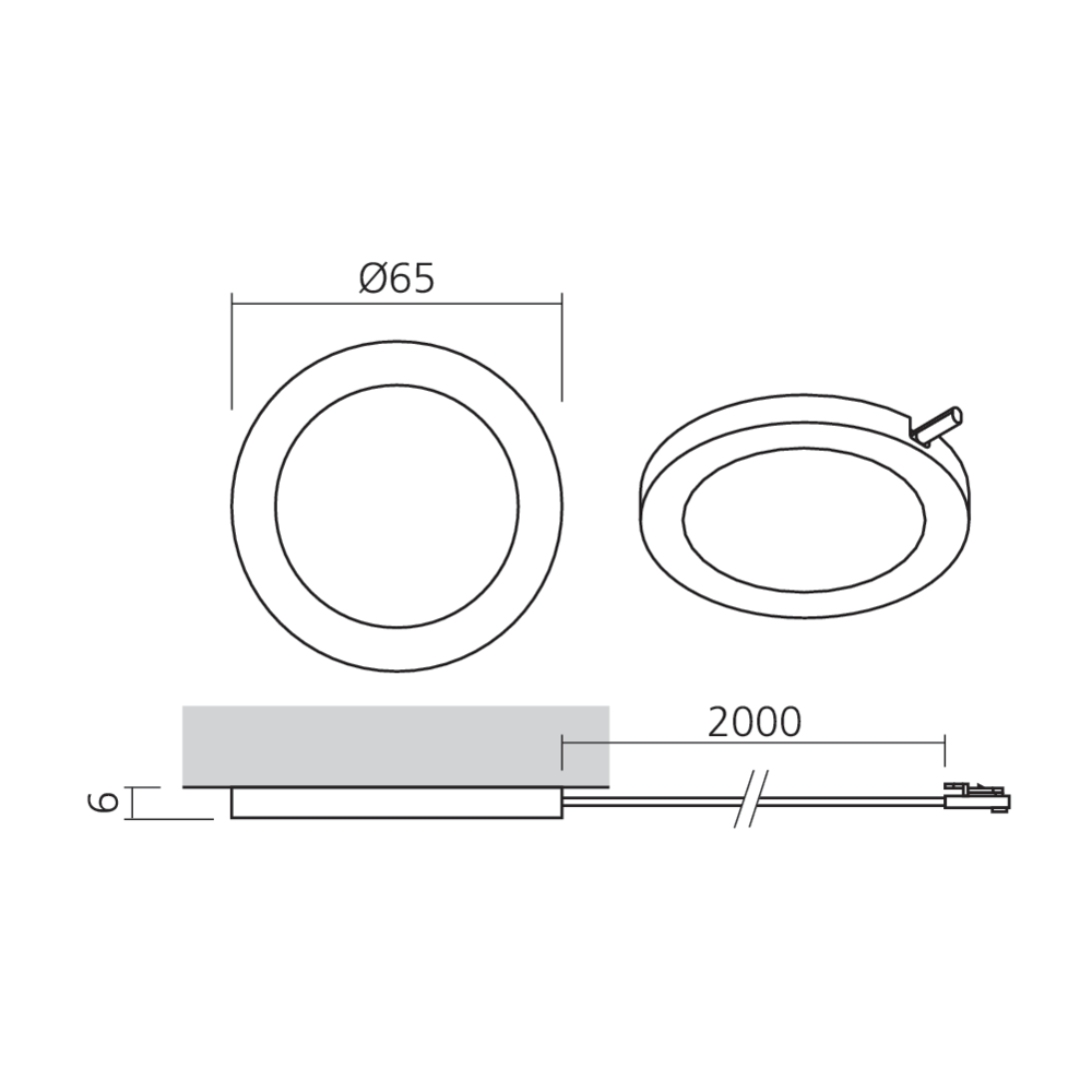 Spot LED rond en applique 12 V