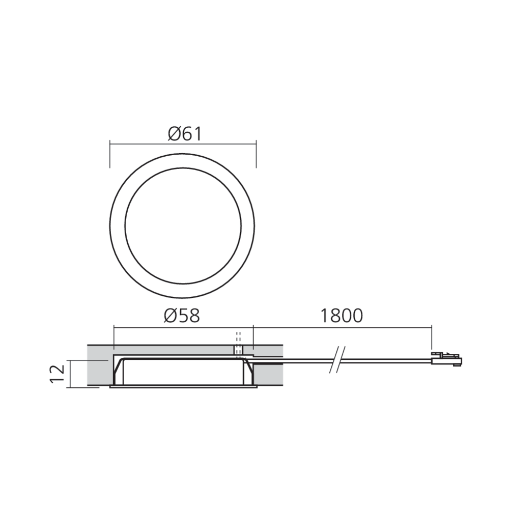Spot LED rond 12 V