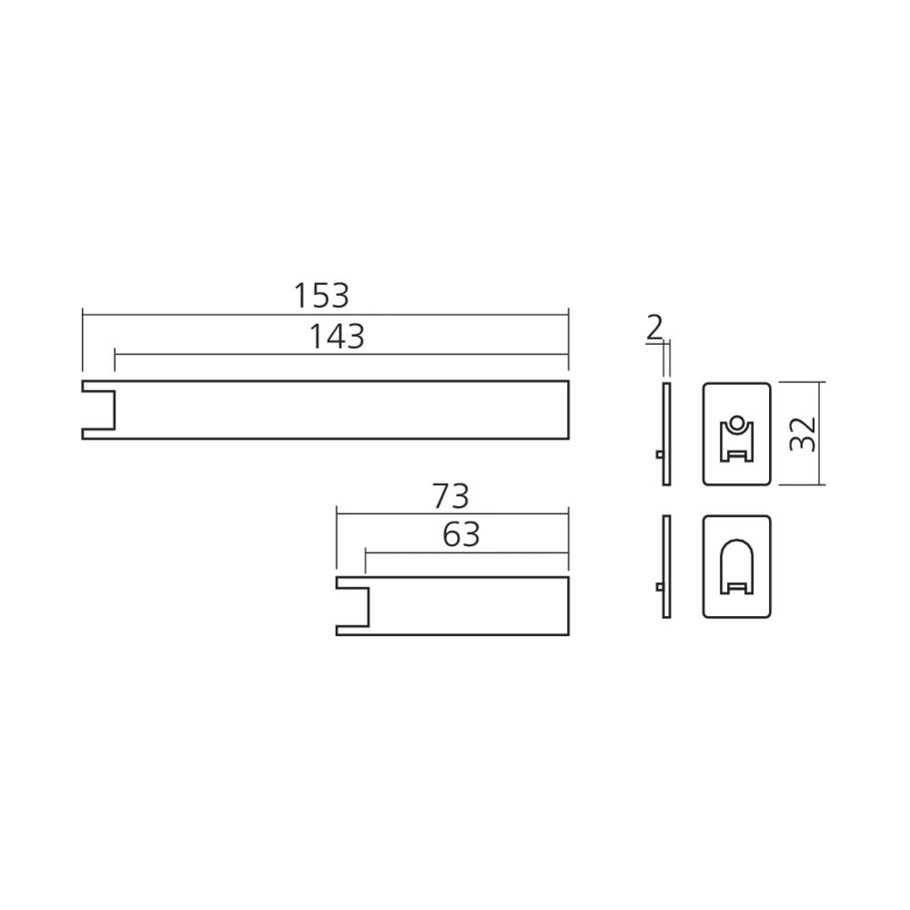 Set de pattes de fixation pour colonne à télécommande
