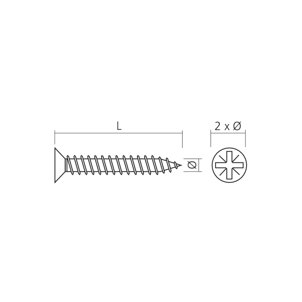 Vis bois agglo zingué blanc
