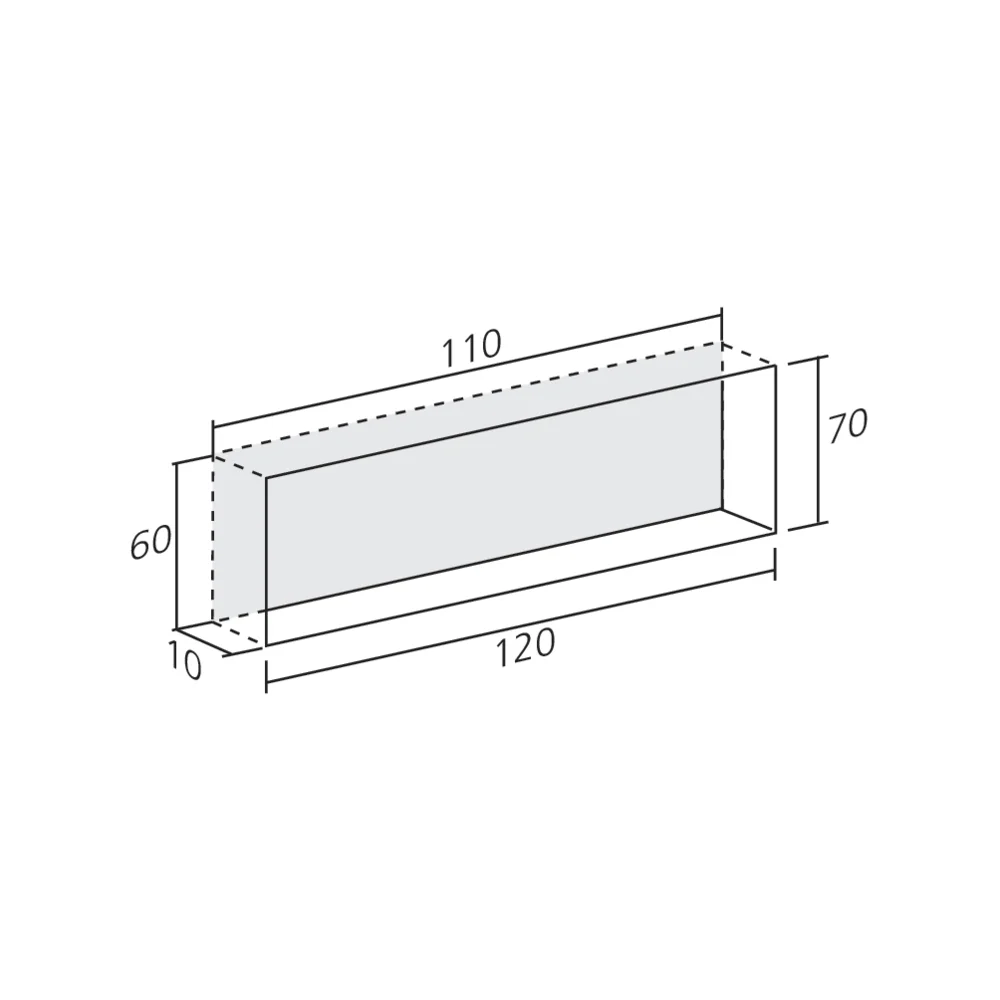Poignée cuvette rectangle