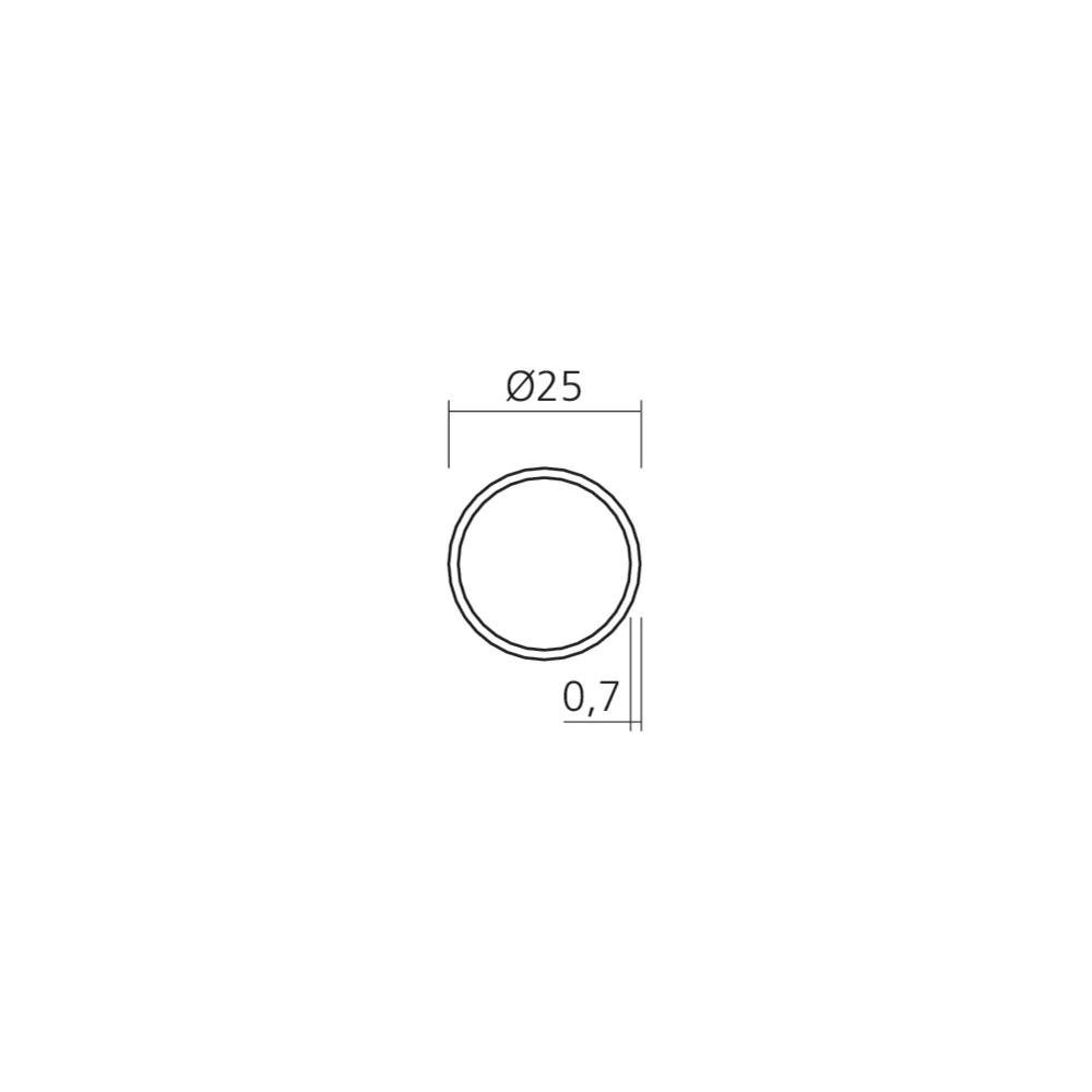 Tube rond inox Ø25 mm