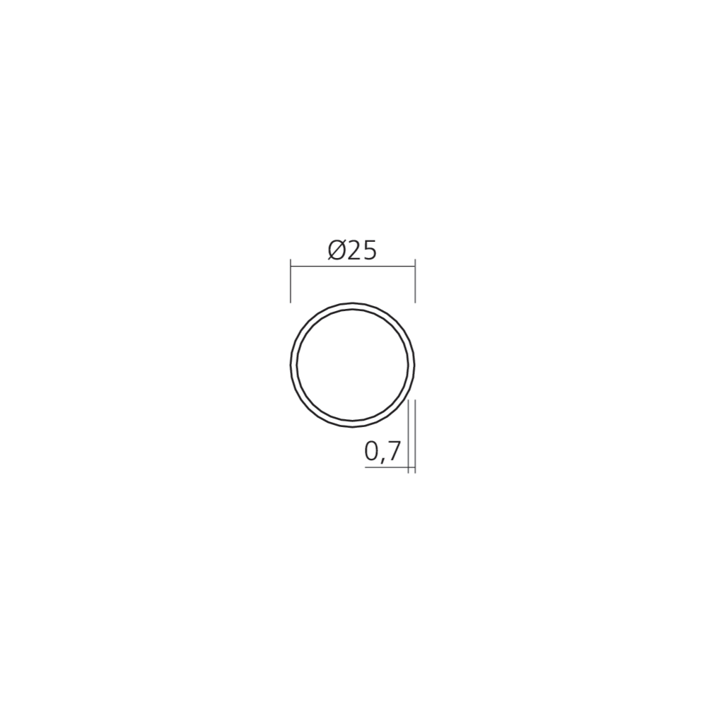 Tube rond inox Ø25 mm