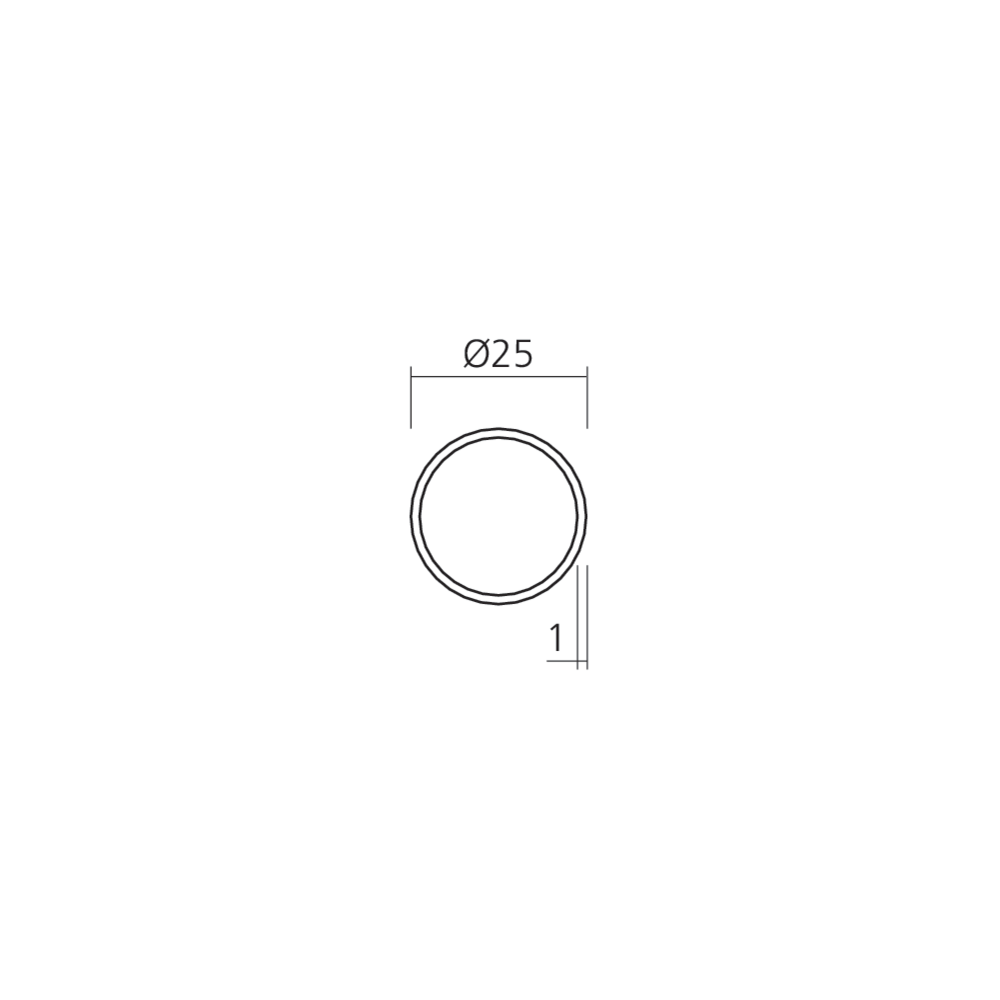 Tube rond inox Ø25 mm