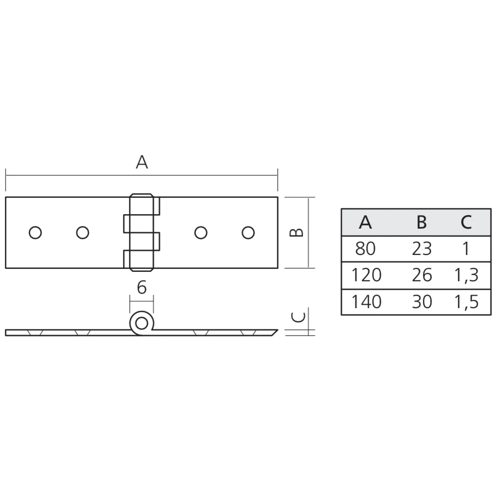 Charnière à coulisse