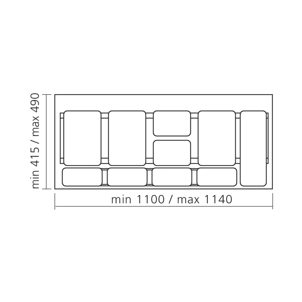Poubelle à tri sélectif 41 L