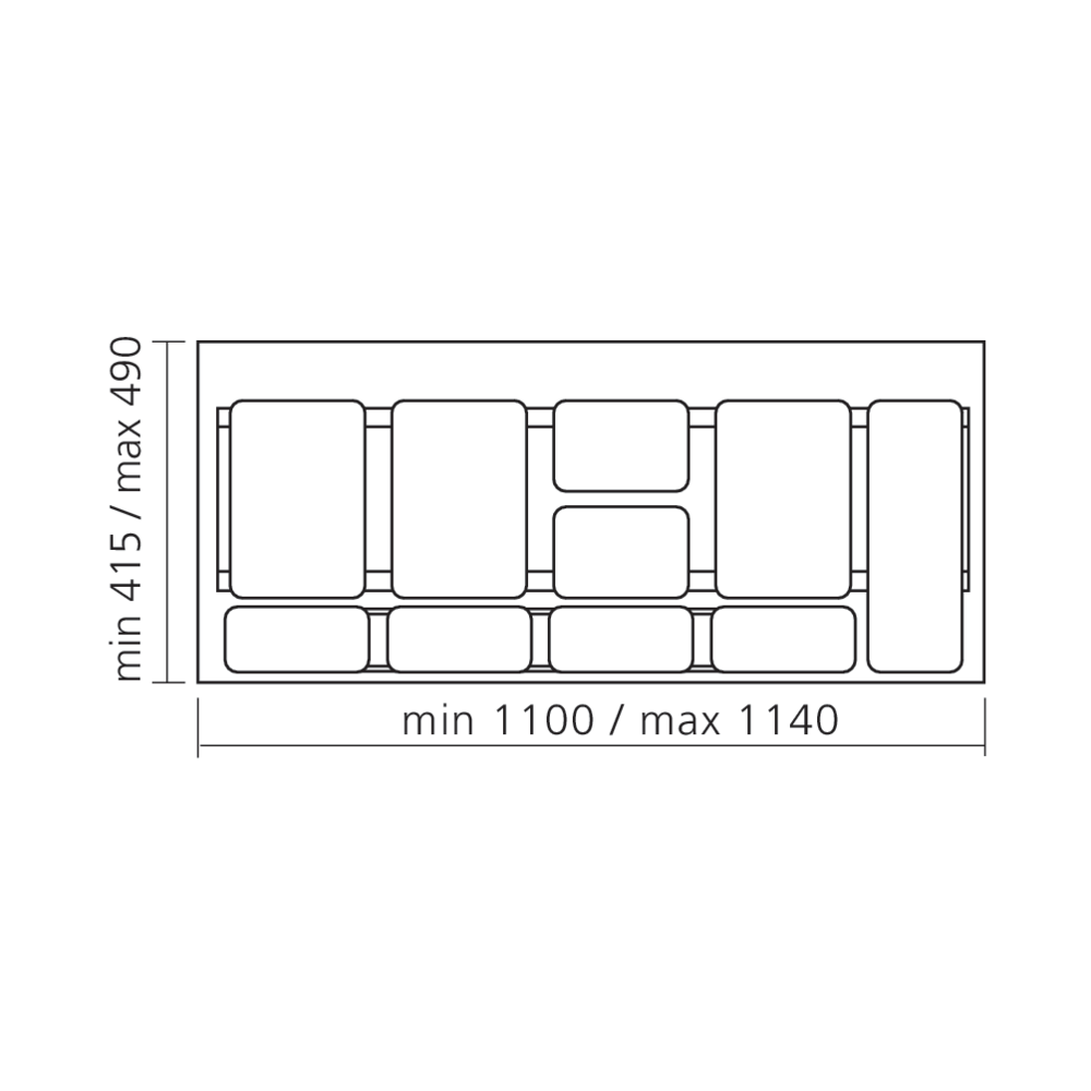 Poubelle à tri sélectif 41 L