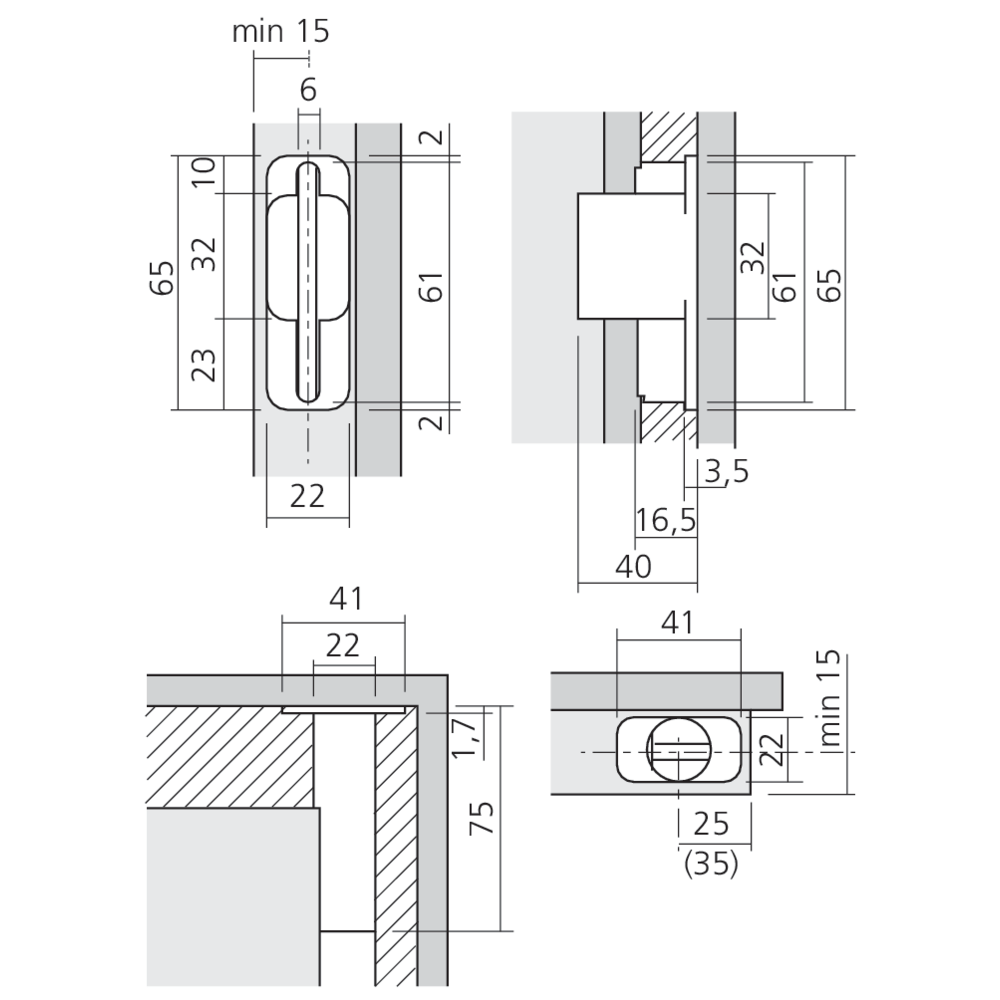 Verrou à onglet magnétique