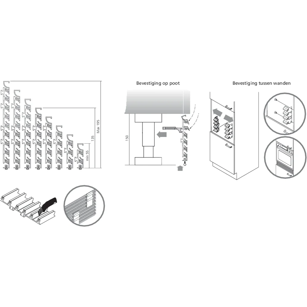 Attache pour fixation sur pieds