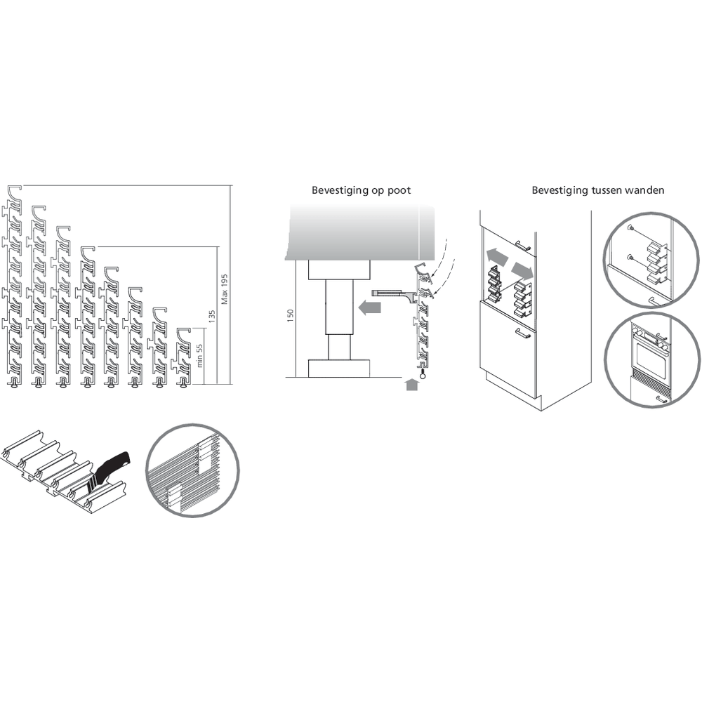 Attache pour fixation sur pieds