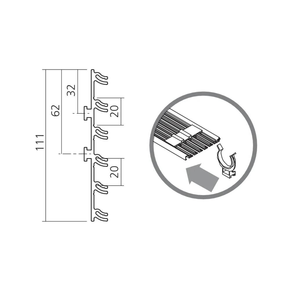 Attache pour fixation sur pieds