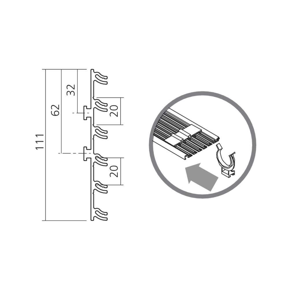 Attache pour fixation sur pieds