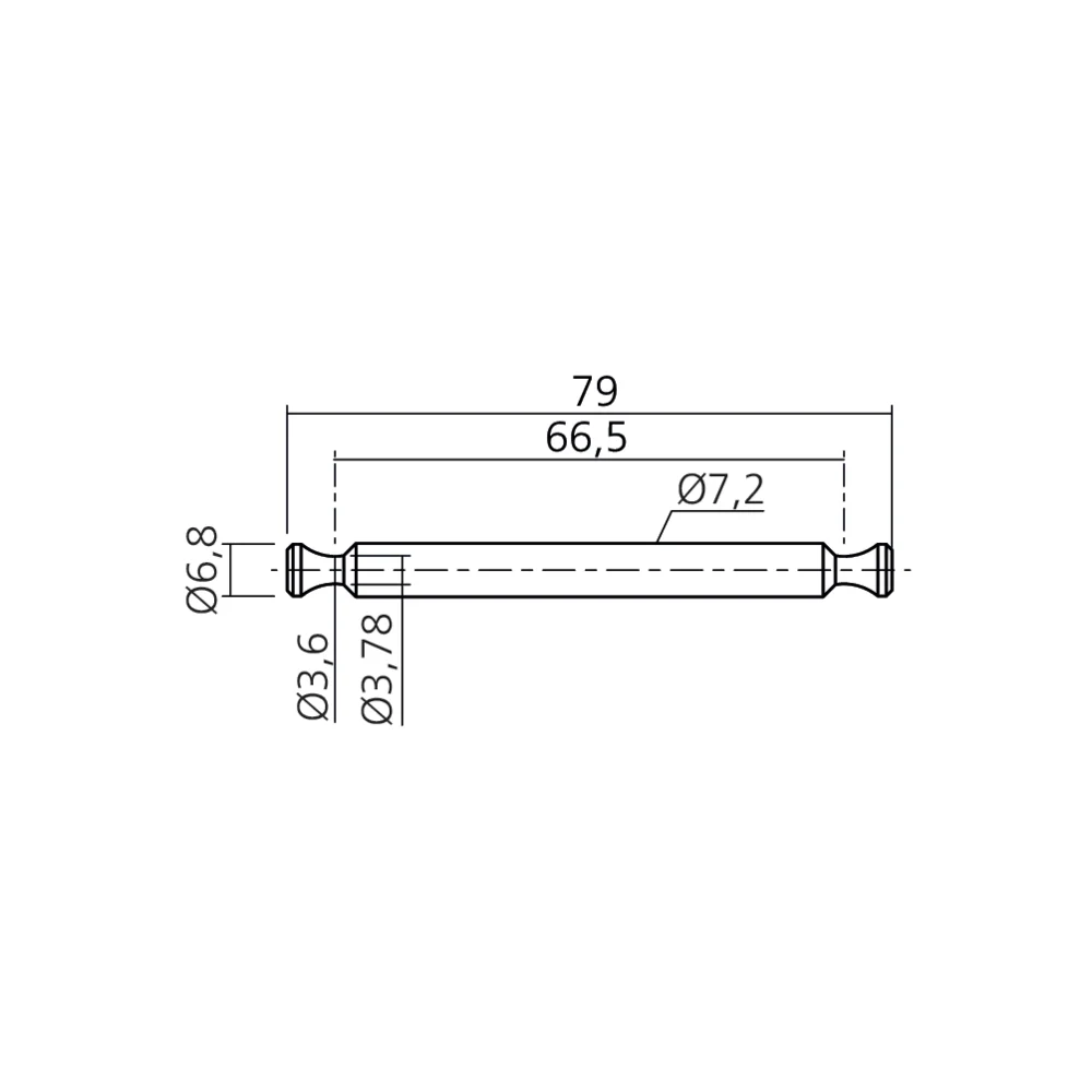 Tourillon double pour panneau de 18 mm