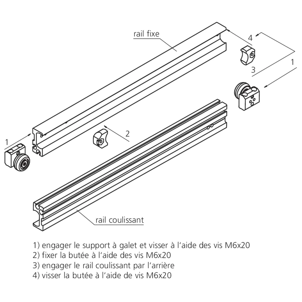 Garniture pour coulisse
