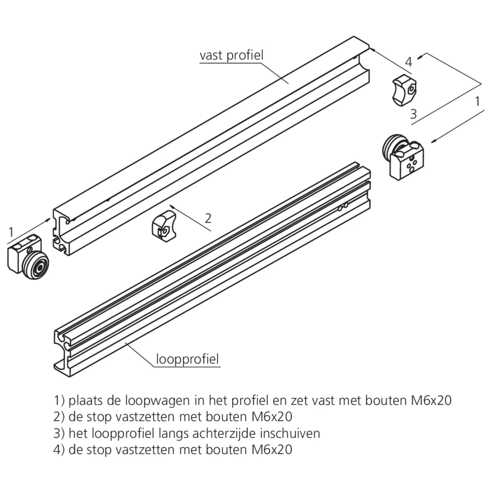 Garniture pour coulisse