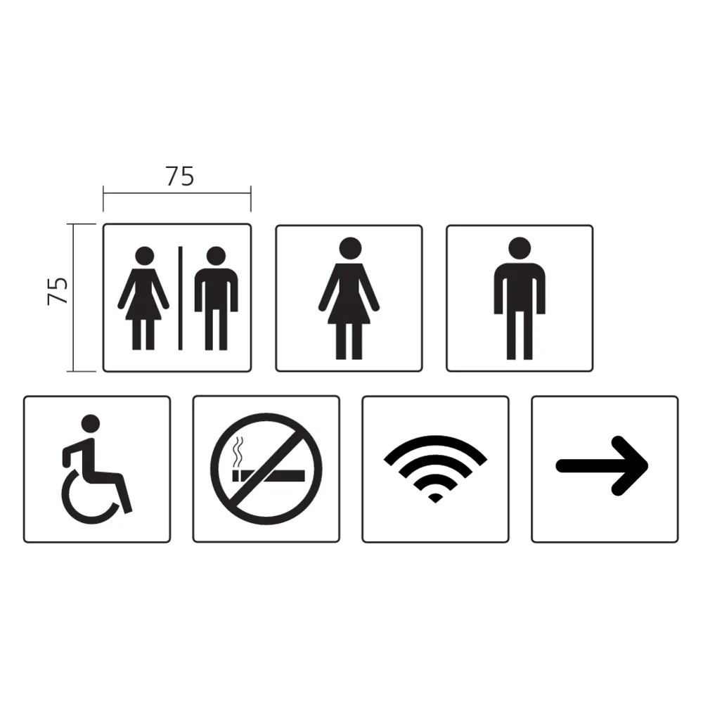 Plaque signalétique inox adhésive