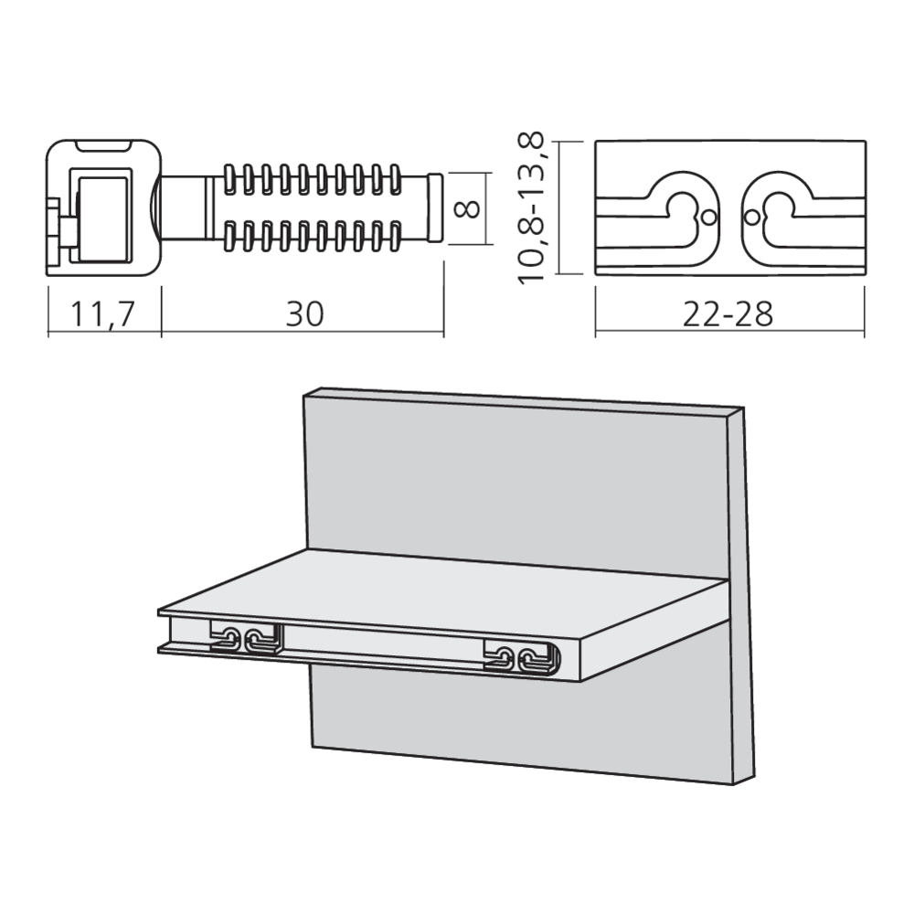 Ferrure d'assemblage ZERO