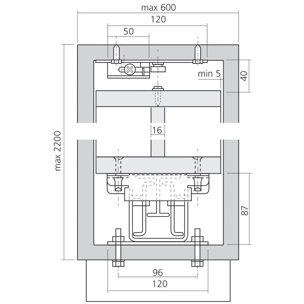 Coulisse d'armoire Forte