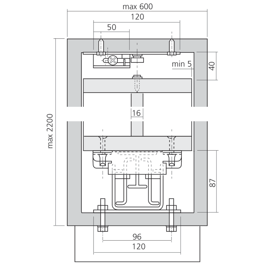 Coulisse d'armoire Forte