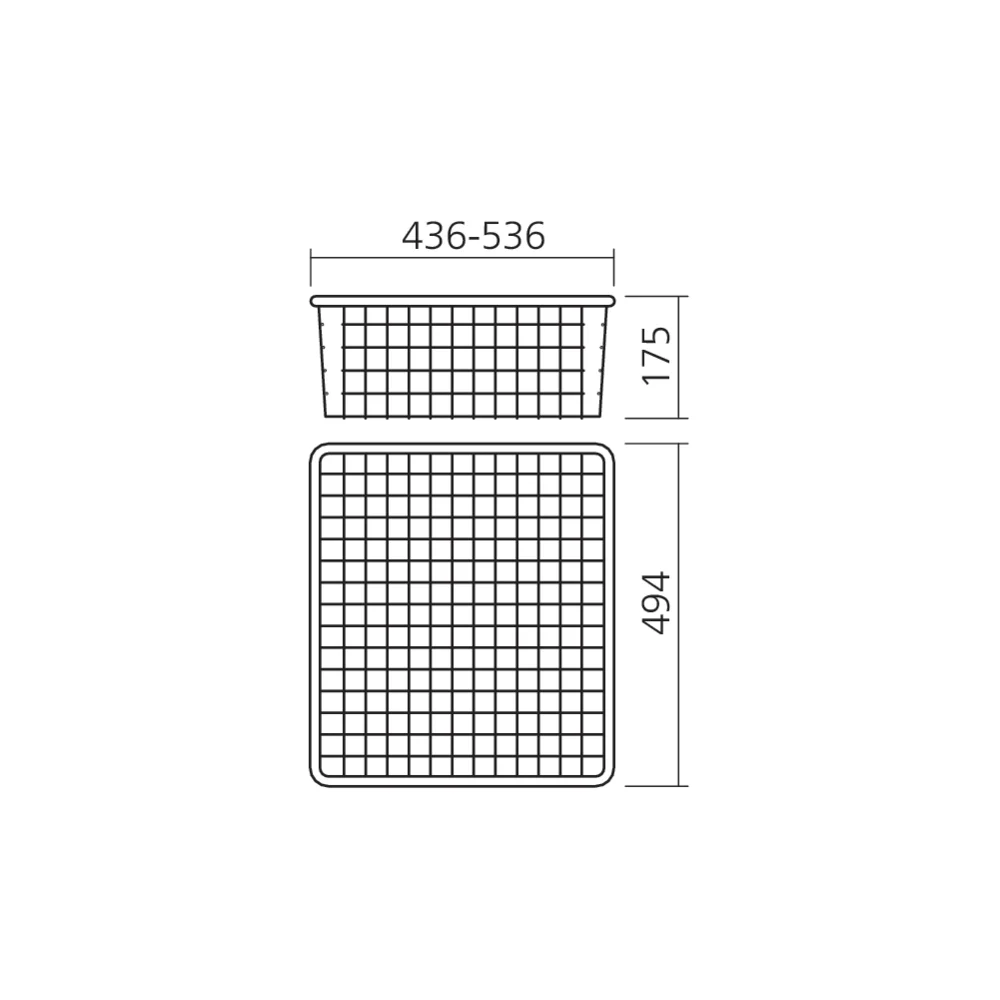 Panier fil hauteur 175 mm