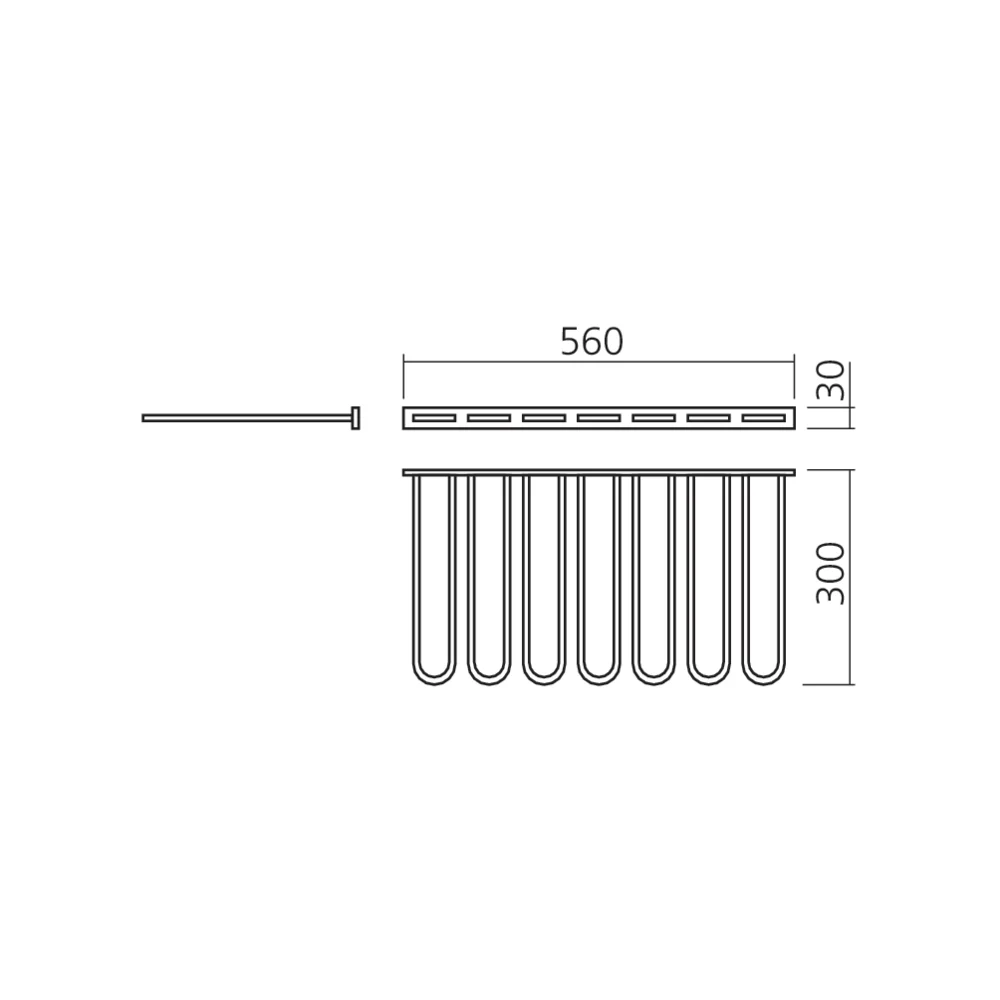Râtelier à verres sur méplat