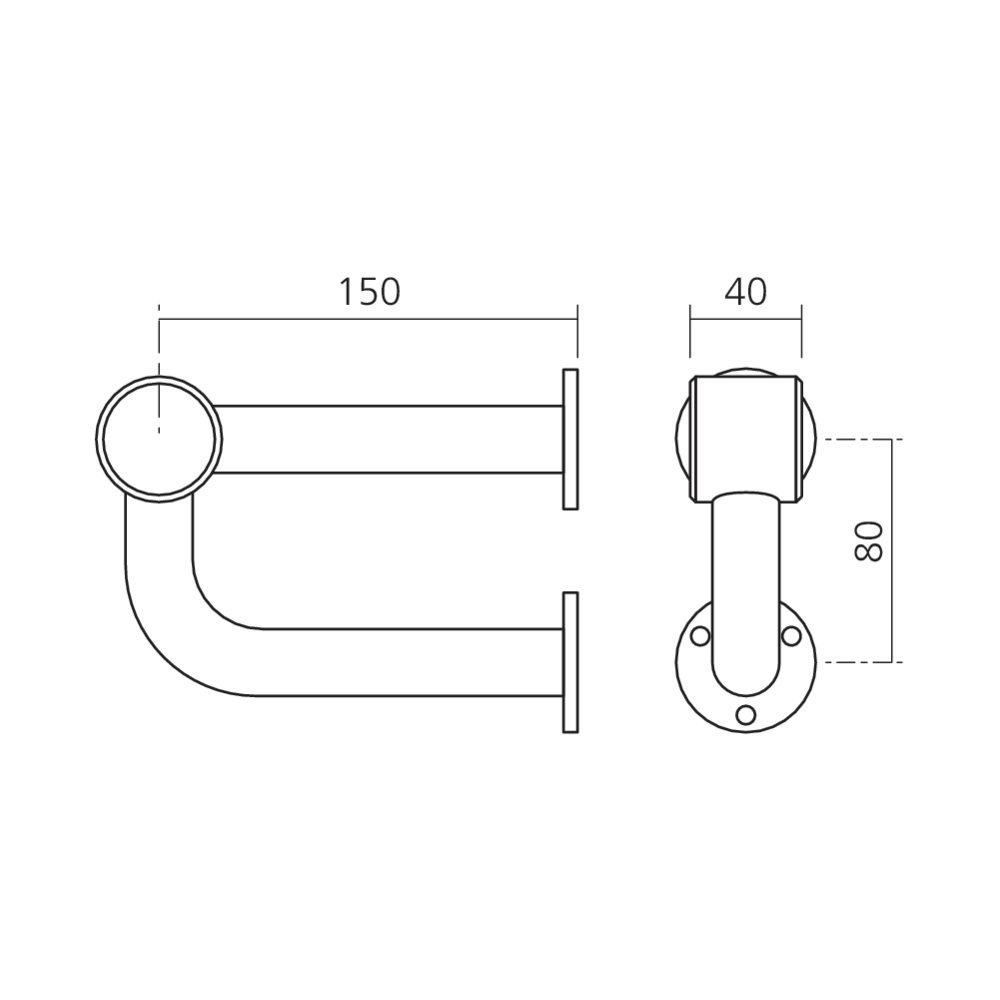 Support repose-pieds cintré
