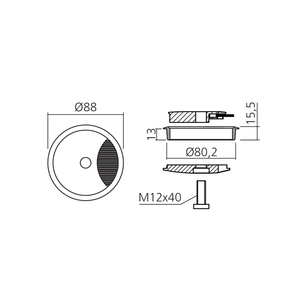 Fixation passe-câbles pour support écran
