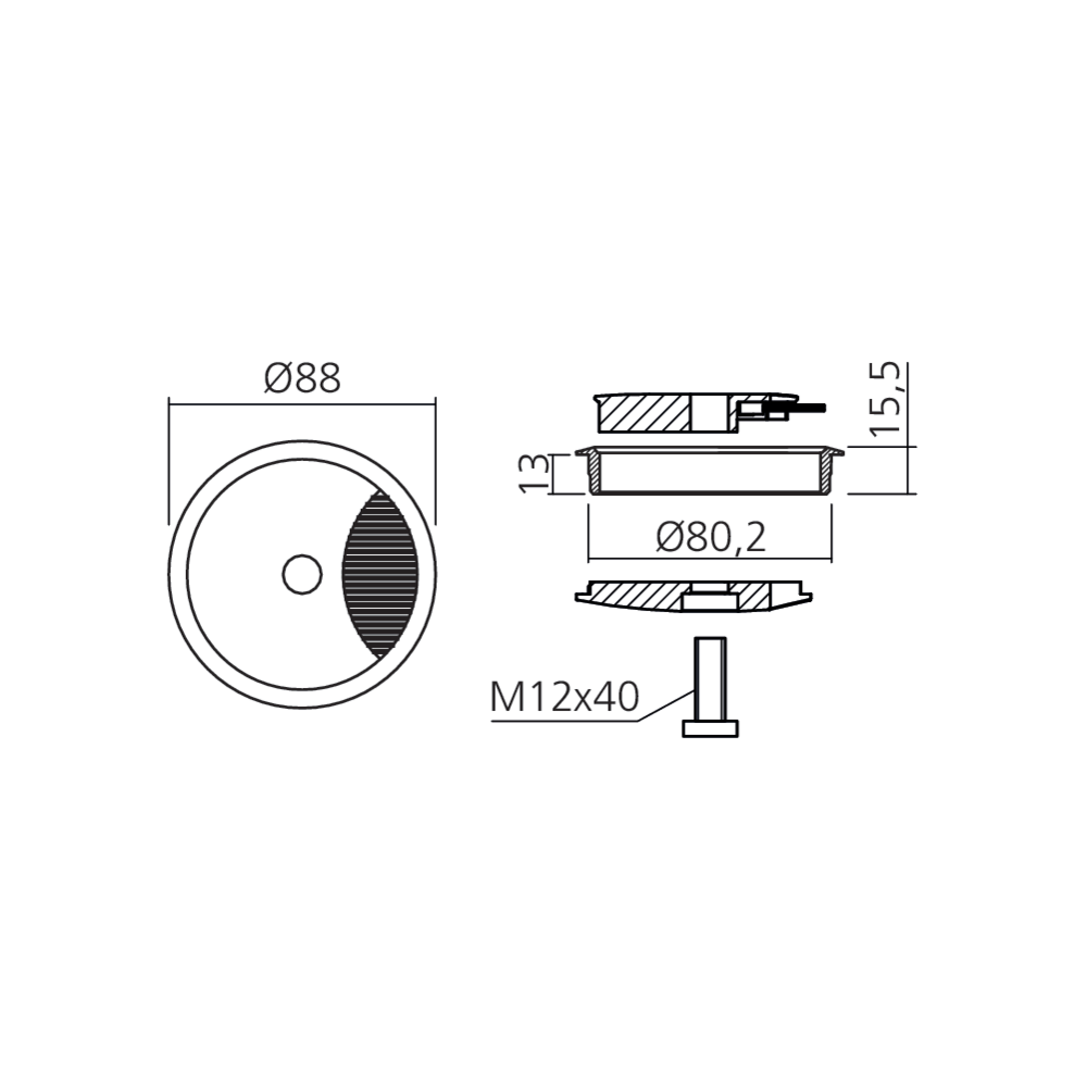 Fixation passe-câbles pour support écran