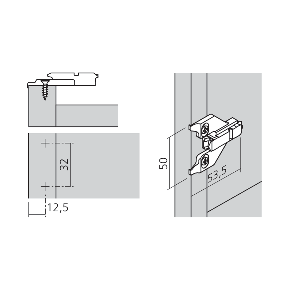 Embase CLIP à visser