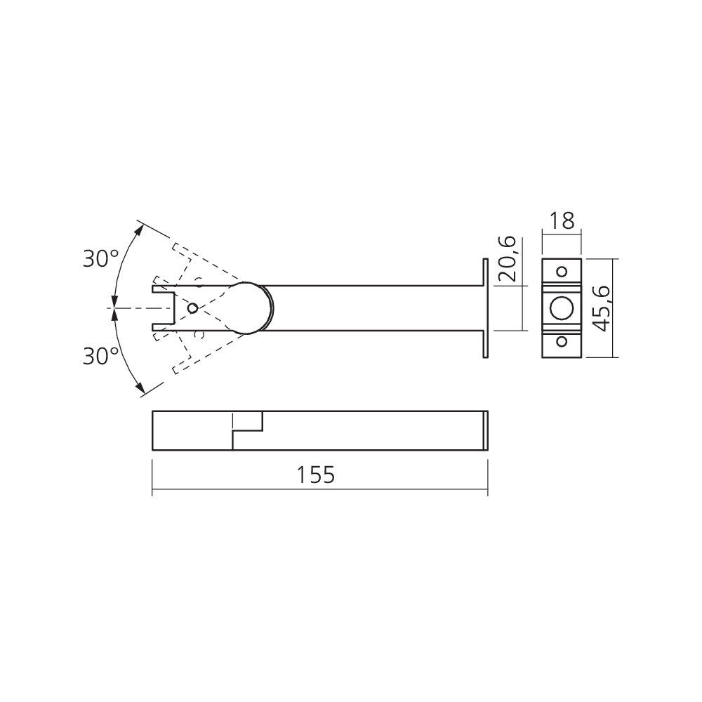 Set de pattes de fixation rotatives