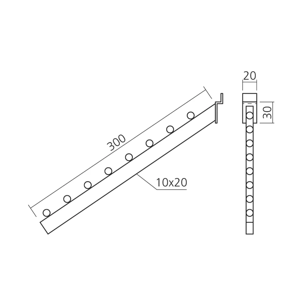 Support bras perroquet