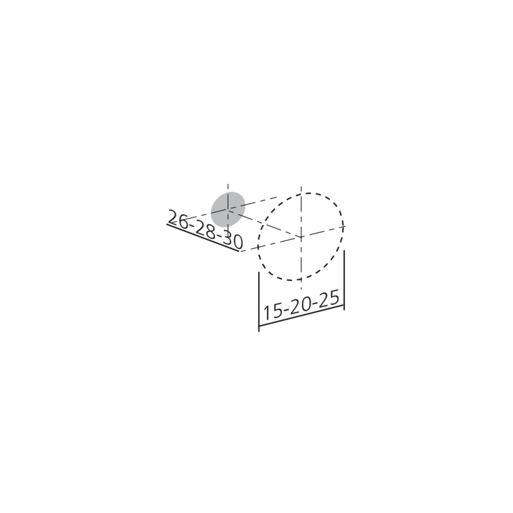 Bouton rond à encoche INOX