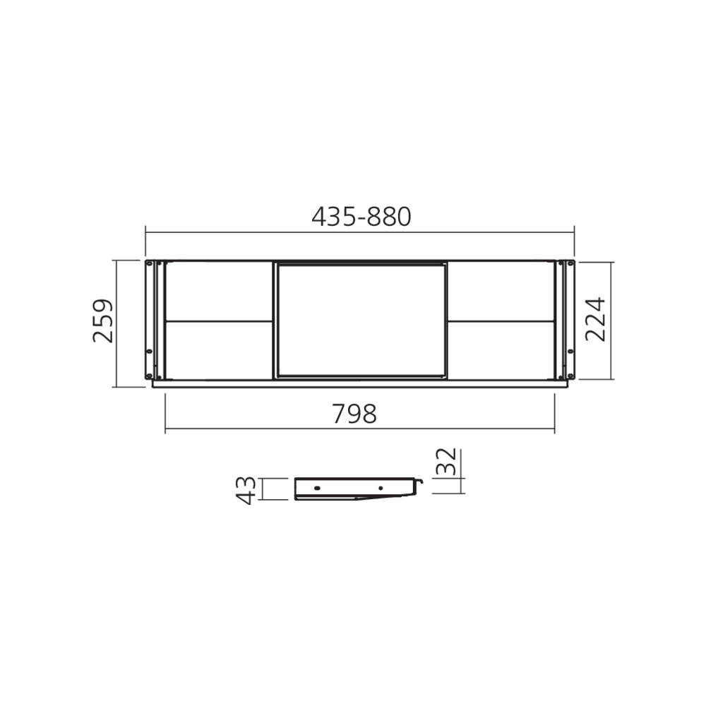 Tiroir métallique Slim