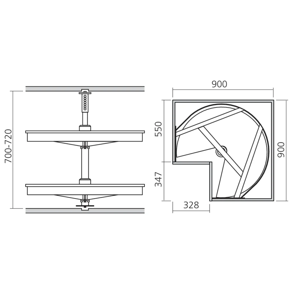 Ensemble d'angle Mondo 90