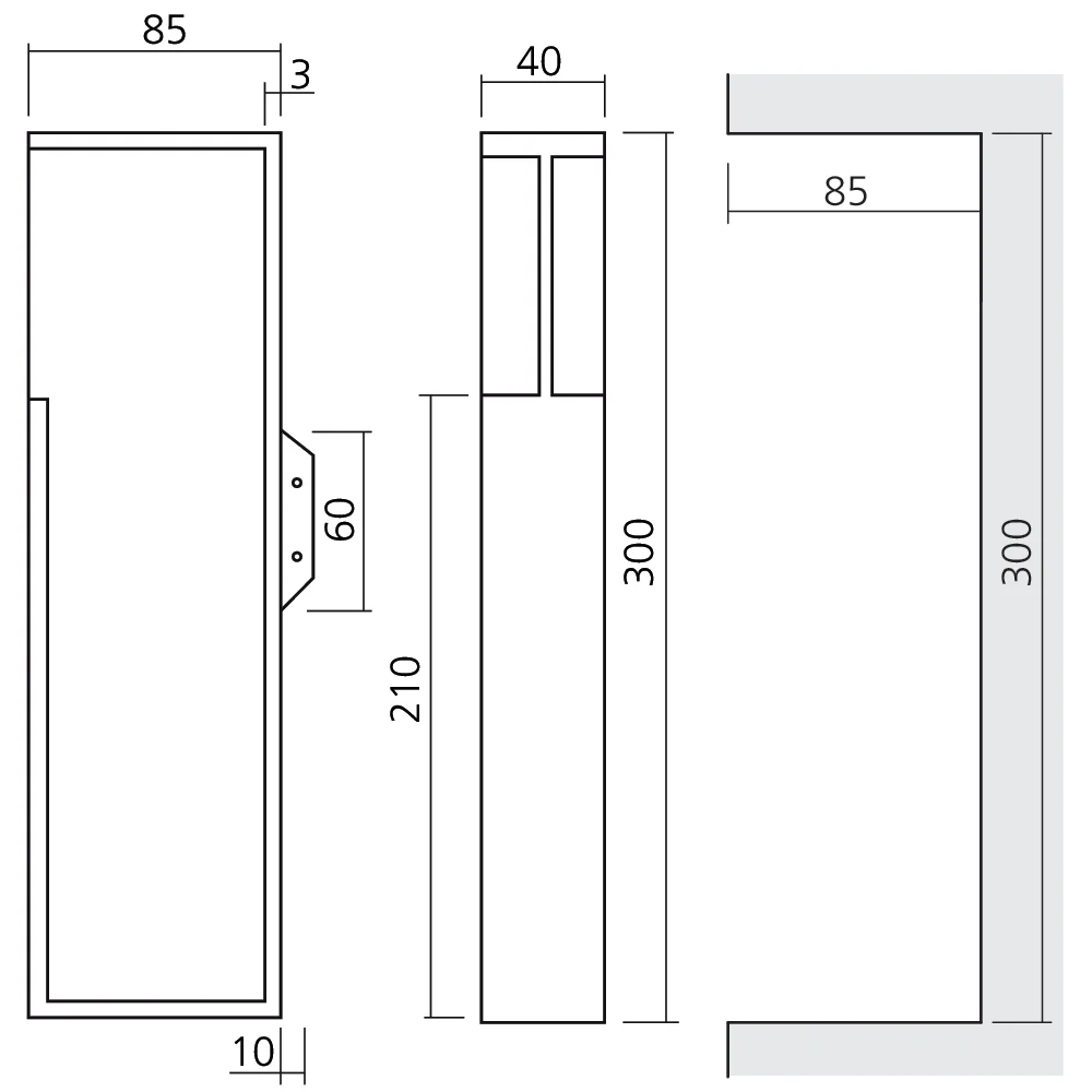 Poignée verticale pour coulissant