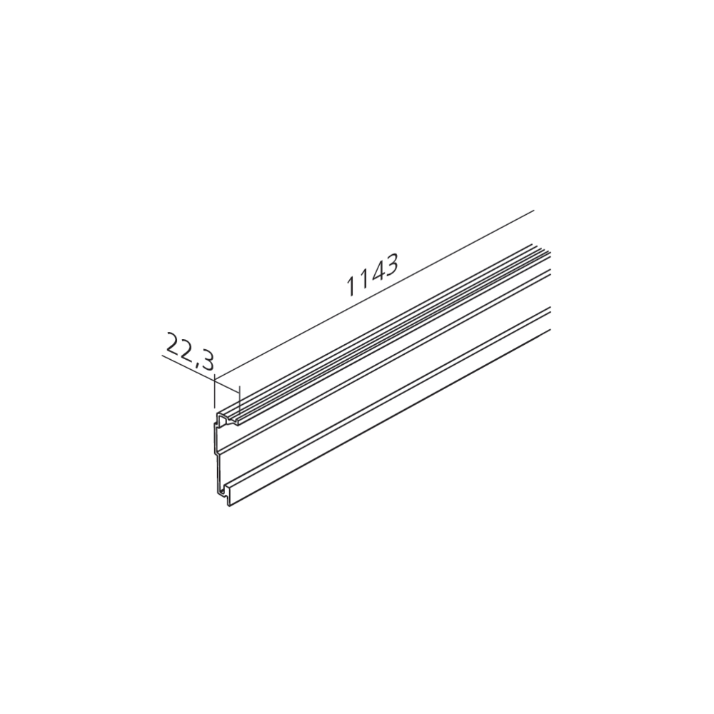 Profil horizontal pour unité motrice (17)