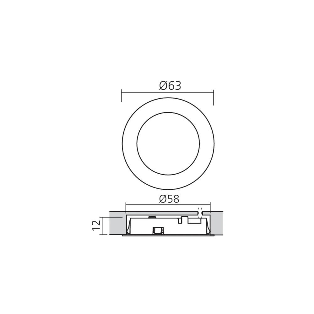 Spot rond 3 W à encastrer blanc ajustable