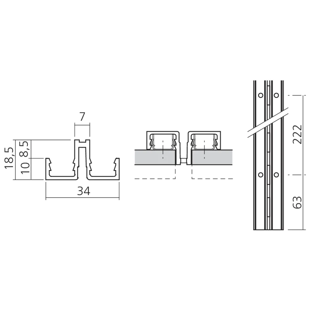 Crémaillère simple perforation CR