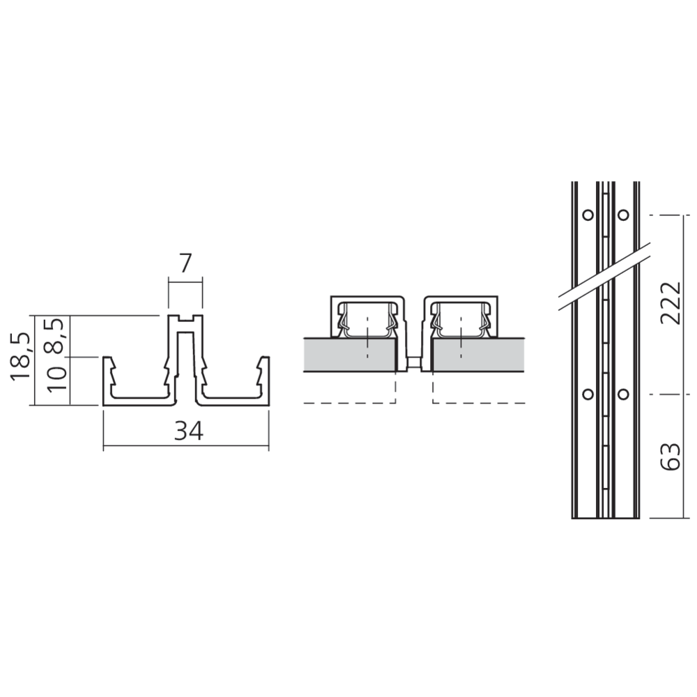 Crémaillère simple perforation CR