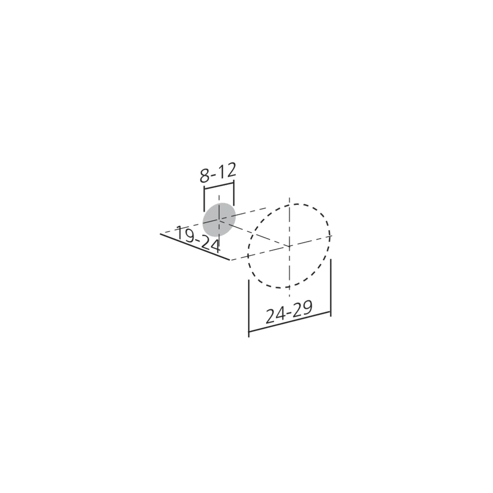 Bouton conique strié