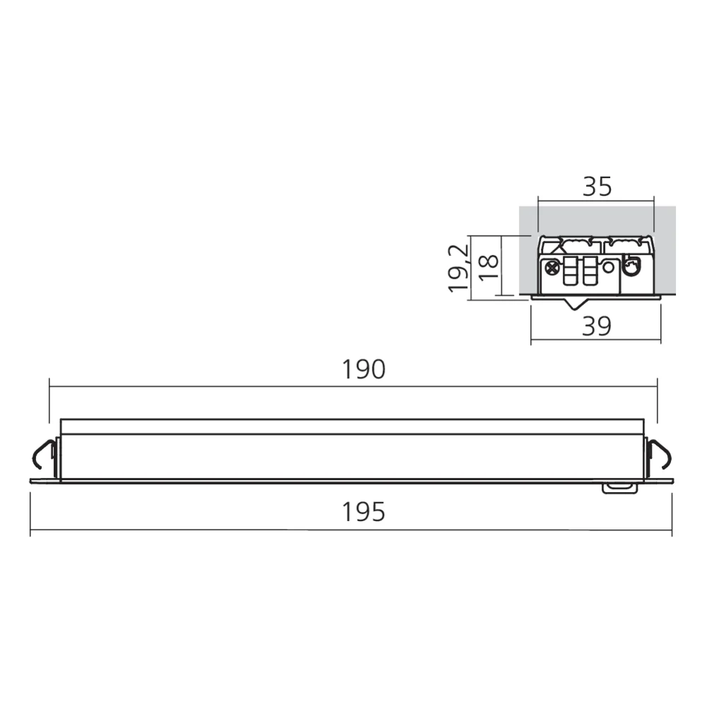 Luminaire à encastrer 12 V