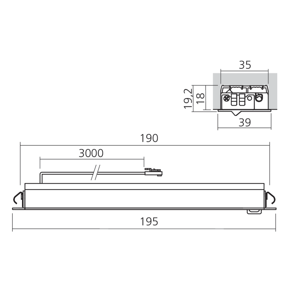 Luminaire à encastrer 12 V avec capteur de mouvement