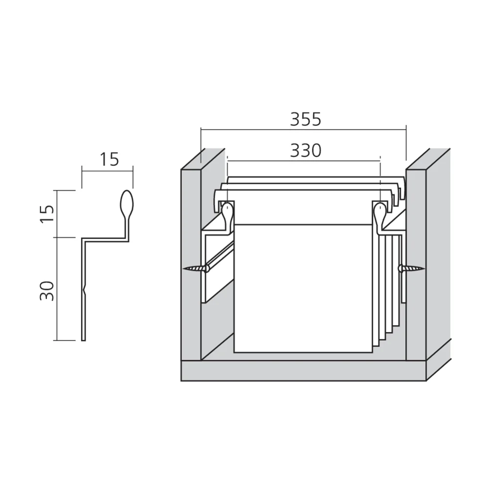 Profil pour dossiers suspendus